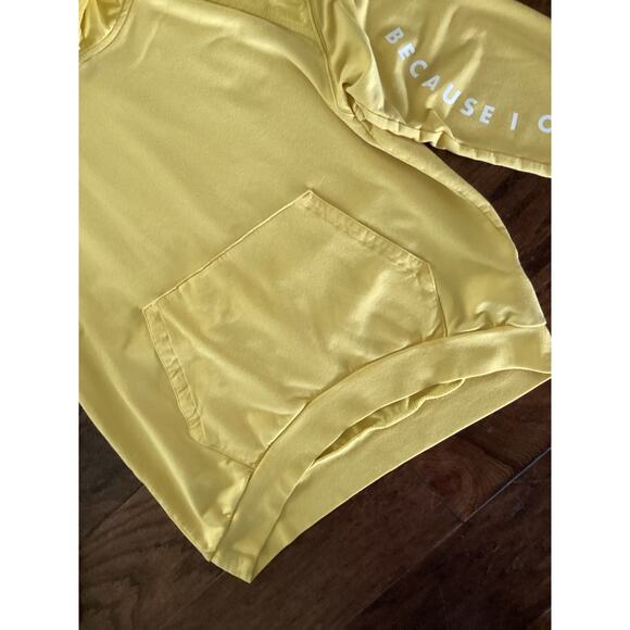 Athleta Girl x Simone Biles Yellow Hoodie warm up midi sweatshirt youth Size L12 - Picture 5 of 11